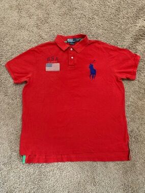 Polo by Ralph Lauren Red USA Shirt XL